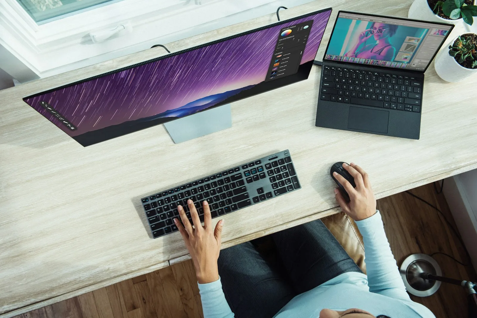 A quiet desk with a laptop open
